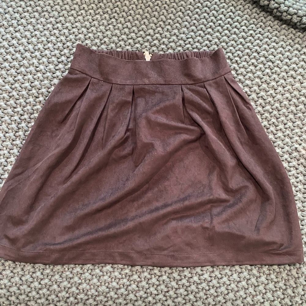 Dark Gray Suede Molly Bracken Skirt